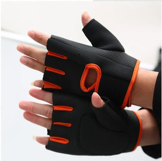 Ride wear Sportswear Fingerless Riding Glove Gear Finger Protective Racing Cycling Sport Gloves Gear gym fitness weight lifting gloves