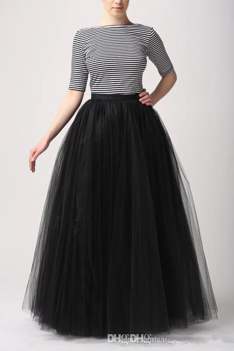 Fabrikskräddade kvinnor tutu kjolar modeparty klänning golv längd vuxen lång tjej tyll prom klänningar en linje plus size petticoat9513918