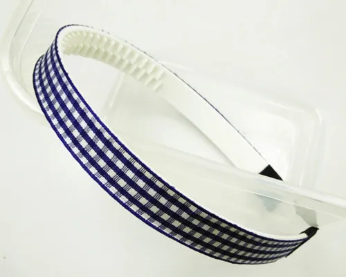 15mm grosgrain Ribbon Lined plastic Black/White Headband with Teeth Headwear