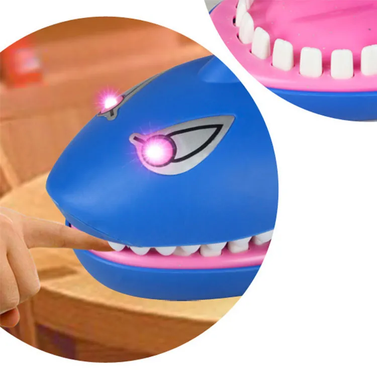 Jokes Toy Light Shark Bite Dog Crocodile Bite Funny Game Kids Family Bet Interactive Toy Gifts
