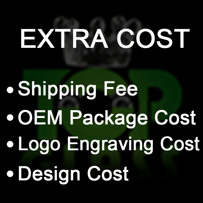 Ajouter un coût pour les frais d'expédition supplémentaires, l'emballage, le logo, le coût de conception - la gravure du logo et l'emballage personnalisé sont disponibles - TOGLASS