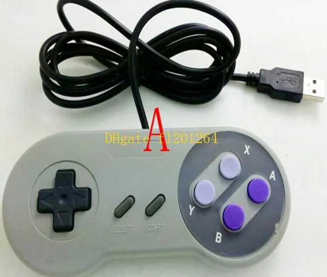 30pcs / lot 빠른 배송 도매 우수한 슈퍼 SF SNES 윈도우 컨트롤러 USB Gamepad 조이패드 USB 조이패드