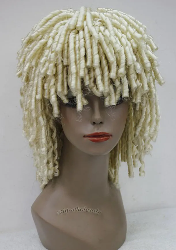 Darmowa Wysyłka Piękna Czarowna Hot Fashion5 Kolor Afrykanie Wig Dreadlocks Fancy Dress Ruud Gullit Hivision # E-1071