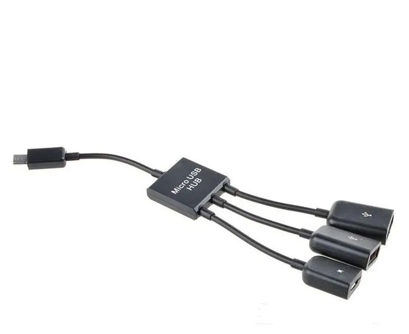 * 3 en 1 micro usb OTG Hub câble connecteur séparateur 3 ports Micro USB chargeur de charge pour Samsung Google Nexus