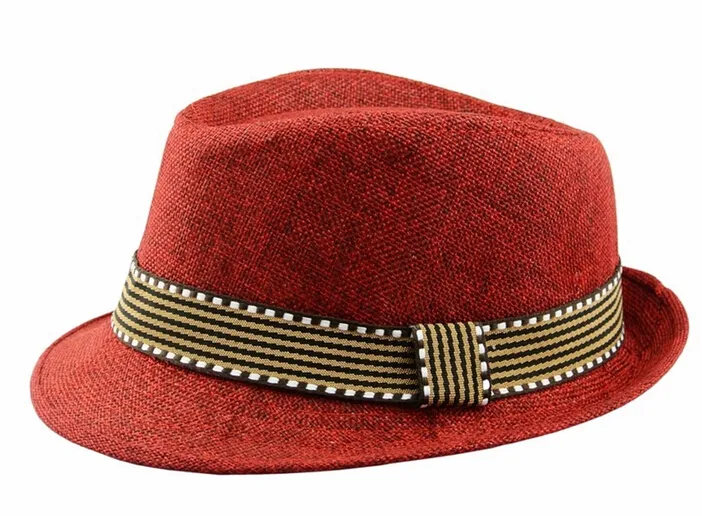 2016 Nouvelle Mode Enfants Garçon Fille Unisexe Fedora Chapeau Contraste Garniture Cool Jazz Chapeau Trilby Cap Nouveau-Né Photographie Prop Trilby