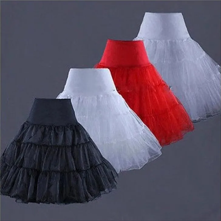 Yeni Gelenler Çay Boyu Kısa Diz Salıncak Etek Balo Silps Crinoline Gelin Petticoat Renderskirt Balerin Etek WS003