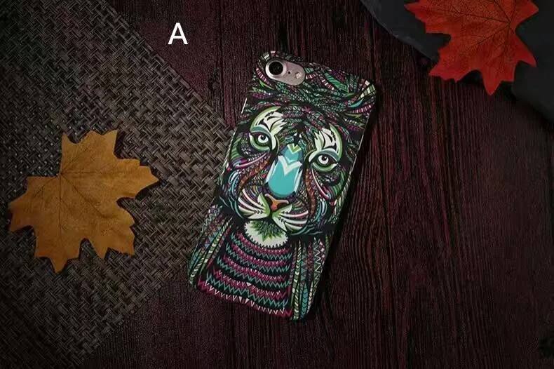 Marke Tiere Lion Wolf Owl Muster hart zurück Phone Cases für iPhone se 5s 6 6s Plus-Glow In The Dark Luminous Forest King-Kasten