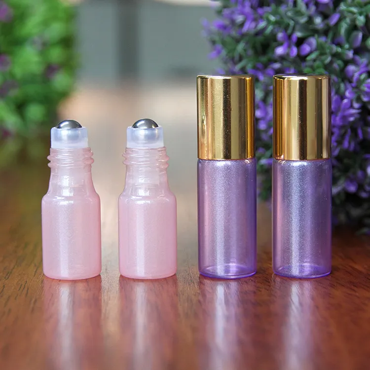 3ML Roll On Bottle Pearl Lustre Colours Rollon Metal Roller Ball Bottle Olio essenziale Fragranza liquida