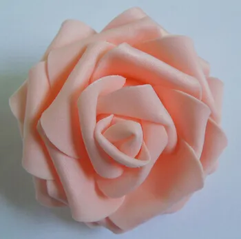 Partihandel 100st 7cm Handgjorda Konstgjorda Skum Rose Flower Heads För Bröllopsdekoration Kyssande Ball Gratis Frakt