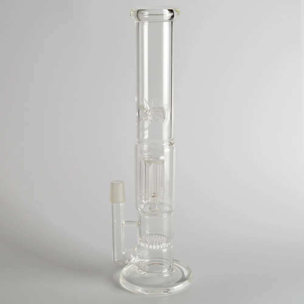 Water pipe glass bong glass water pipes for sale 12 inches water pipe with arm tree percolator and honeycomb three color pipes for smoking