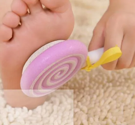 Cute Lollipop Style Rasp Pumice Stone Foot File Scraper Scrubber Foot Care Tool