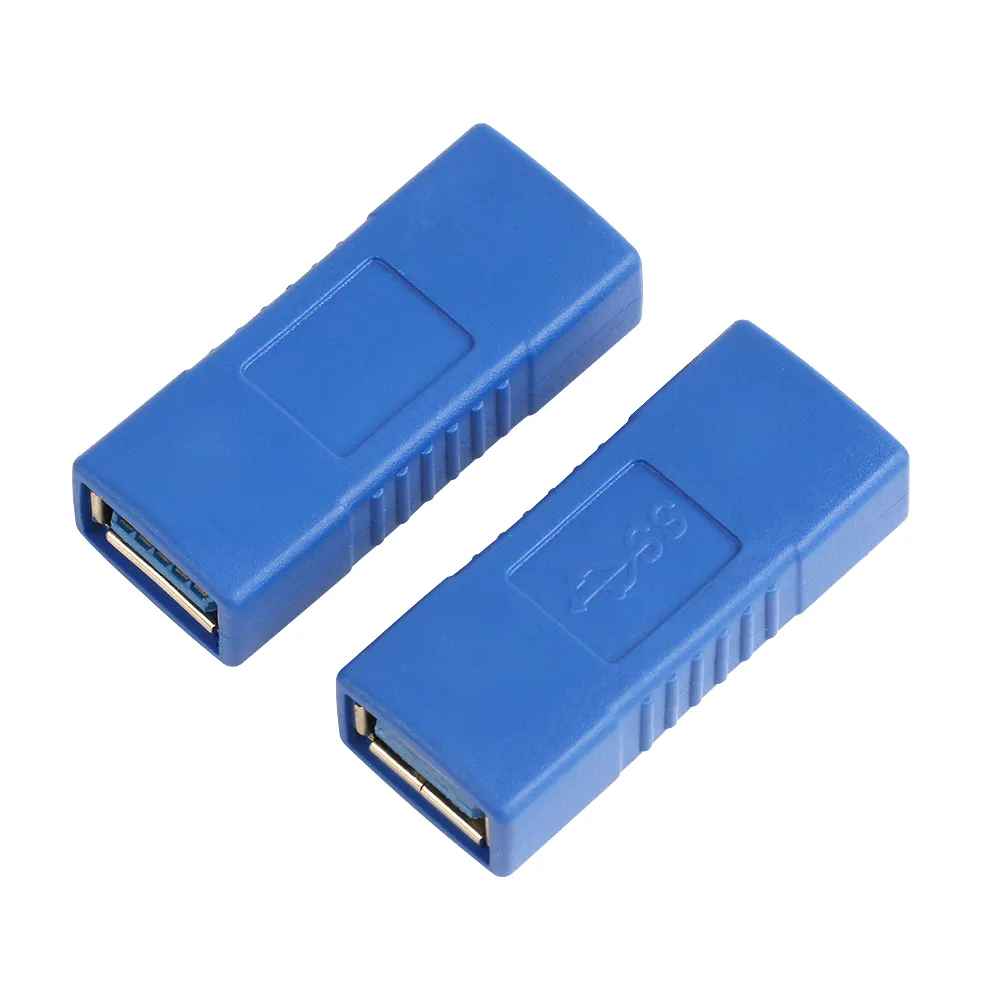 ZJT54 Alta velocidade F/F Extens￣o USB Conector de cabo Suporte USB 3.0 Um tipo de cabo Tipo feminino Adaptador de cabo USB 2.0