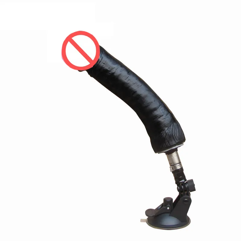 2016 Nuevo enorme consolador suave masturbación femenina accesorios de la máquina sexual realista gran consolador negro 26*5,5 cm juguetes sexuales para mujer