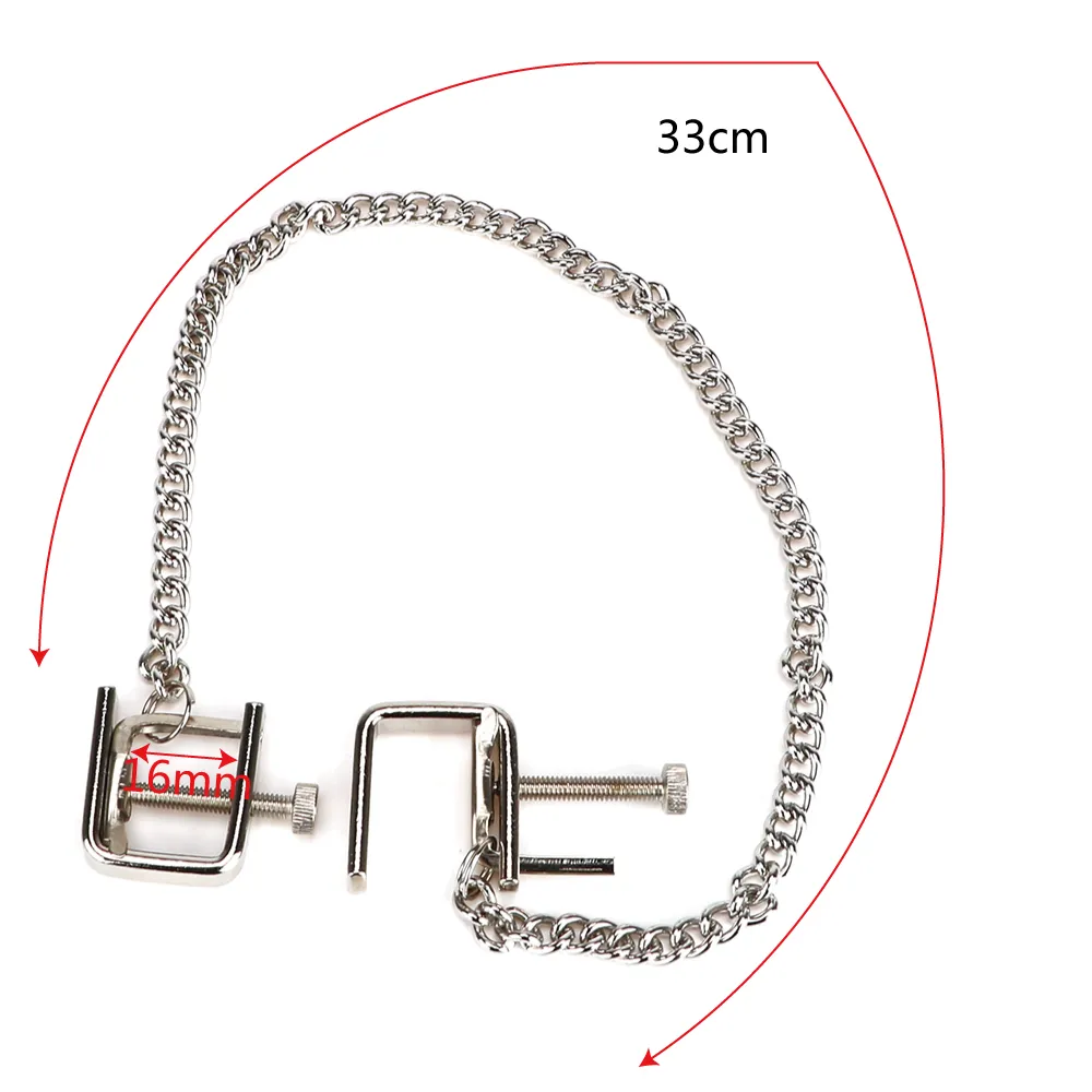 IKOKY Metal Chain Sutek Zacisk erotyczne SM Zabawki dla dorosłych gry piersi klipsy stymulator sutek stymulator ze stali nierdzewnej dla pary5866063