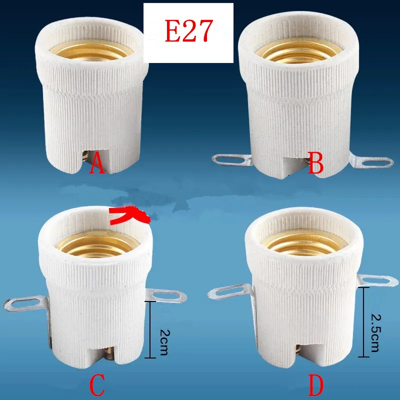 E27 Ceramic Lamp Holder / screw Light Lampholders Socket