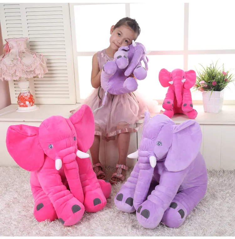 Wholesale -- Elephant Nose Stuffed Animals Doll Soft Plush Stuff Toys baby gifts soft Lumbar Pillows 33*28 cm A0280