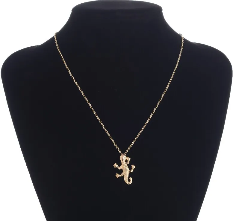 Hot Sale Hippie Chic Gecko Pendant Drop Necklace Bohemian Fashion Women Neclaces 2016 ms tunt halsband