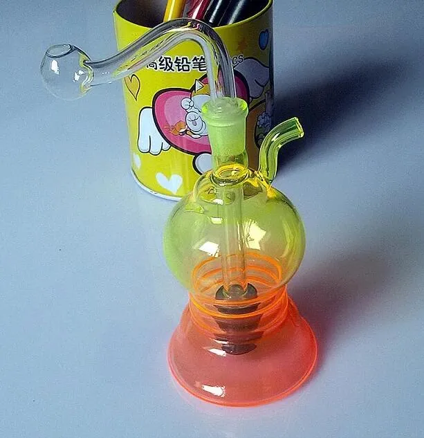 Farbiger Kürbistopf, Großhandel für Wasserpfeifenzubehör aus Glas, Rohre, Glas-Bubbler-Ölplattform, Glasbongs, Farbe, zufällige Lieferung