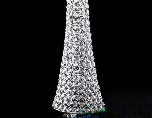 Zroszony prawdziwy kryształy huragan wazon na ślub Cnetetpiece