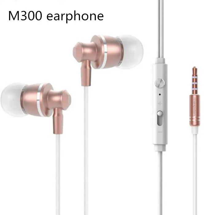 Extrawass Power in Ear Definitie 3.5mm Plug Metalen Hoofdtelefoon Headset Langston M300 Metal Oortelefoon Met Mic Iphone 6 Samsung MP3-mobiel