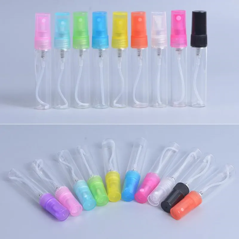 Flacons de pulvérisation de Parfum en verre vide transparent de 5ml, rechargeables, conception Simple, Mini échantillon de bouteille de Parfum, atomiseur F20172318