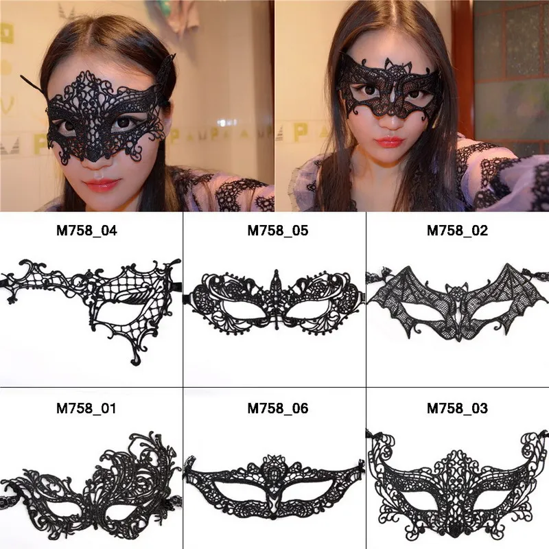 Schwarze Schmetterlings-Spitzenmaske für Frauen, sexy Tierparty-Masken, faszinierende lustige Gesichtsmaske für Party Queen 2016