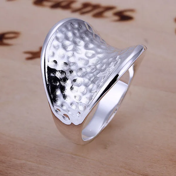 Bestes Geschenk Großer Daumen Damen-Sterlingsilber-Schmuckring DR065, beliebte 925-Silber-Fingerringe Bandringe