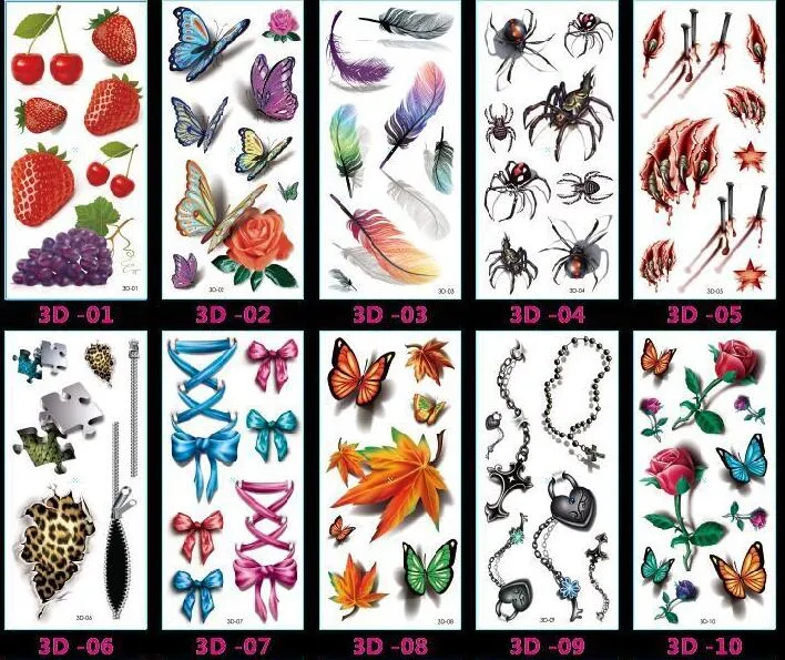 10.5x6cm New sex products Design Fashion Temporary Tattoo Stickers Temporary Body Art Waterproof Tattoo Pattern HJIA658