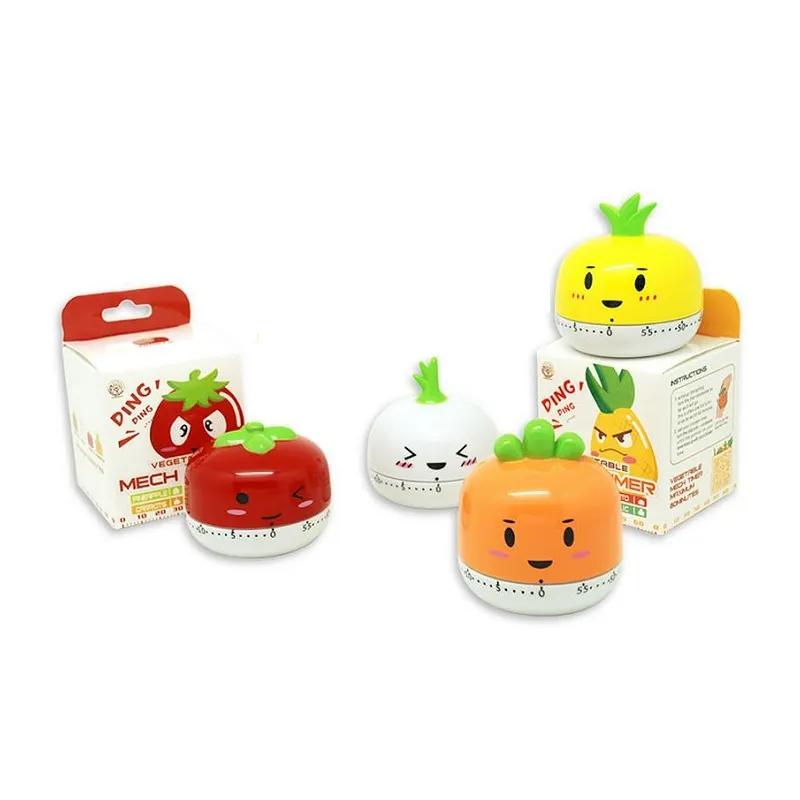 Wholesale Cartoon Creative Carrot Tomato Kitchen Mechanical Alarm