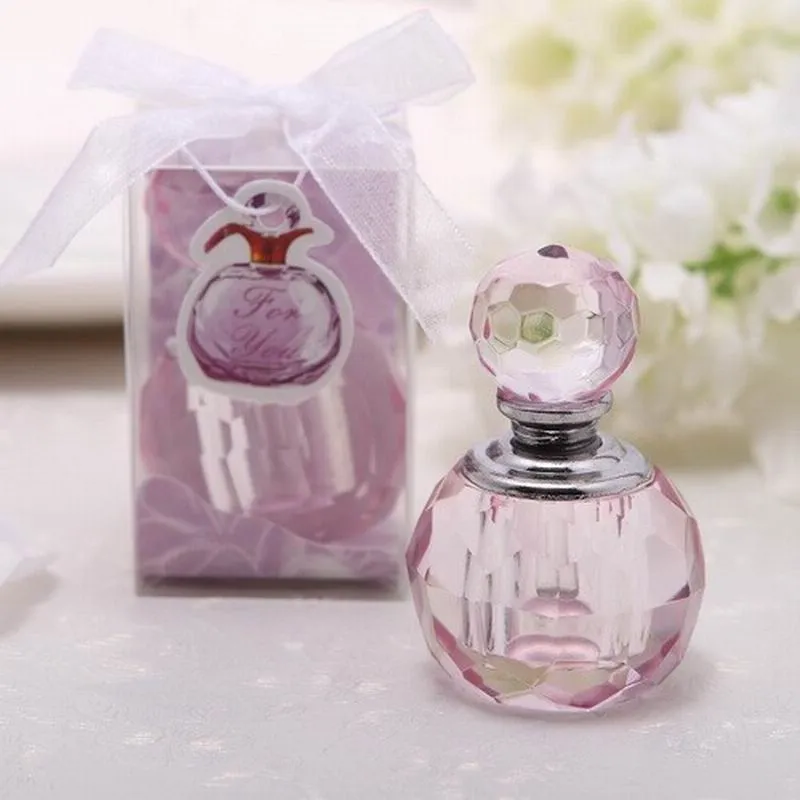 Cadeaux de mariage de mode Bouteilles de parfum en cristal Cadeaux de baptême de bébé Faveurs de douche de bébé