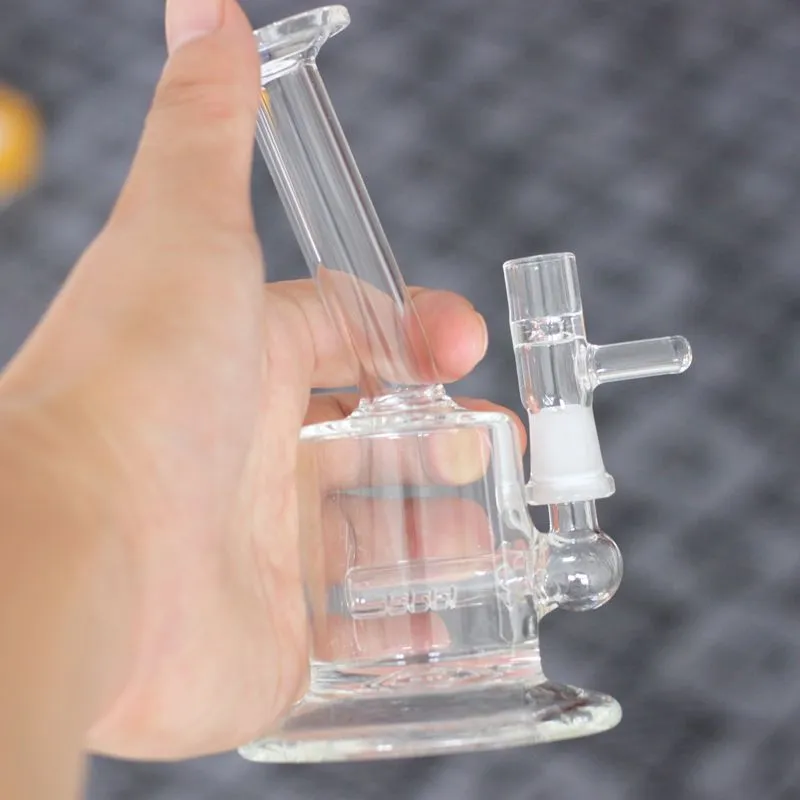 5 5 inches glass mini bubbler glass ash catcher inline percolator water pipe oil rig bong 10mm joint fast