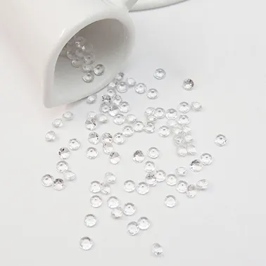 Hot Item-1000PCS / Pack 1 / 3CT 4.5mm Diament Confetti Akrylowe Koraliki Stołowe Scatter Do Wedding Favor Party Waze Wypełniacze