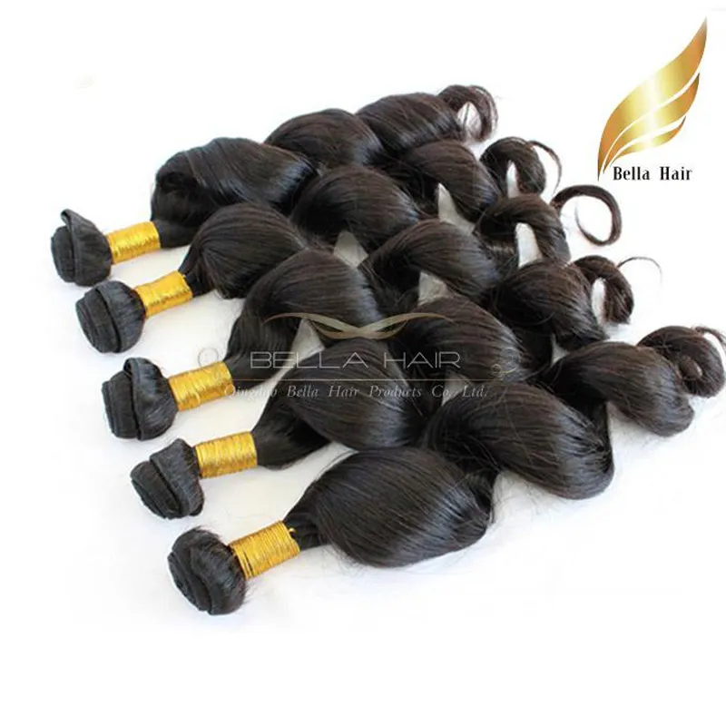 Brazilian Loose Wave Virgin Human Hair Extensions Bundles Wefts 4pcs/lot