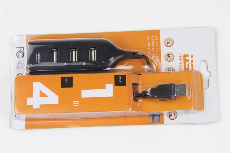 RETAIL4 Port USB 2.0 HUB Multi Outlet Power Strip Type F0889 W0.5 Bärbar lämplig för bärbar dator