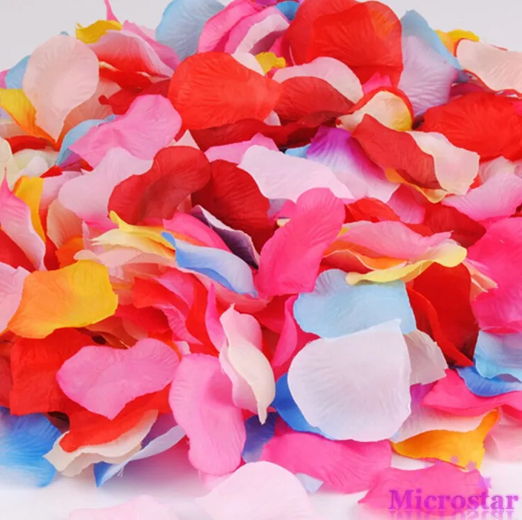 Silk Rose Petals Table Confetti Marriage Artificial Flower Crafts Wedding Party Events Decoration Wedding Supplies party de1618354