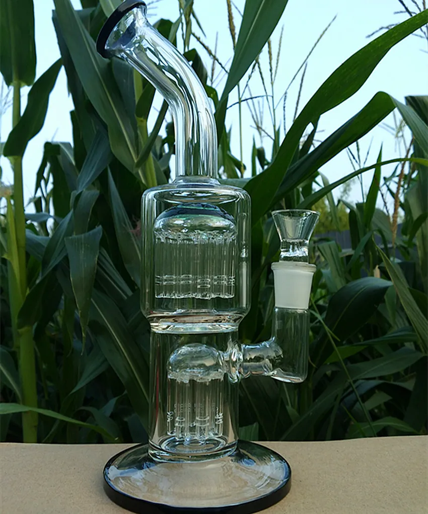 Heet verkoop! Glazen bong factory outlets TORO recycler bubbler waterleidingen olieplatforms met Glazen waterpijpen 11 inch hoog famale Gewricht 18,8 mm