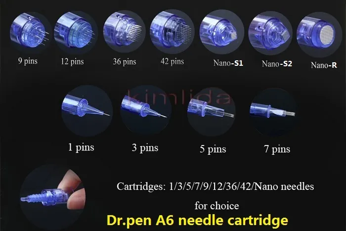 derma pen A6 cartridges electric derma stamp dermapen needle cartridge micro needle derma roller replacment head permanent make up