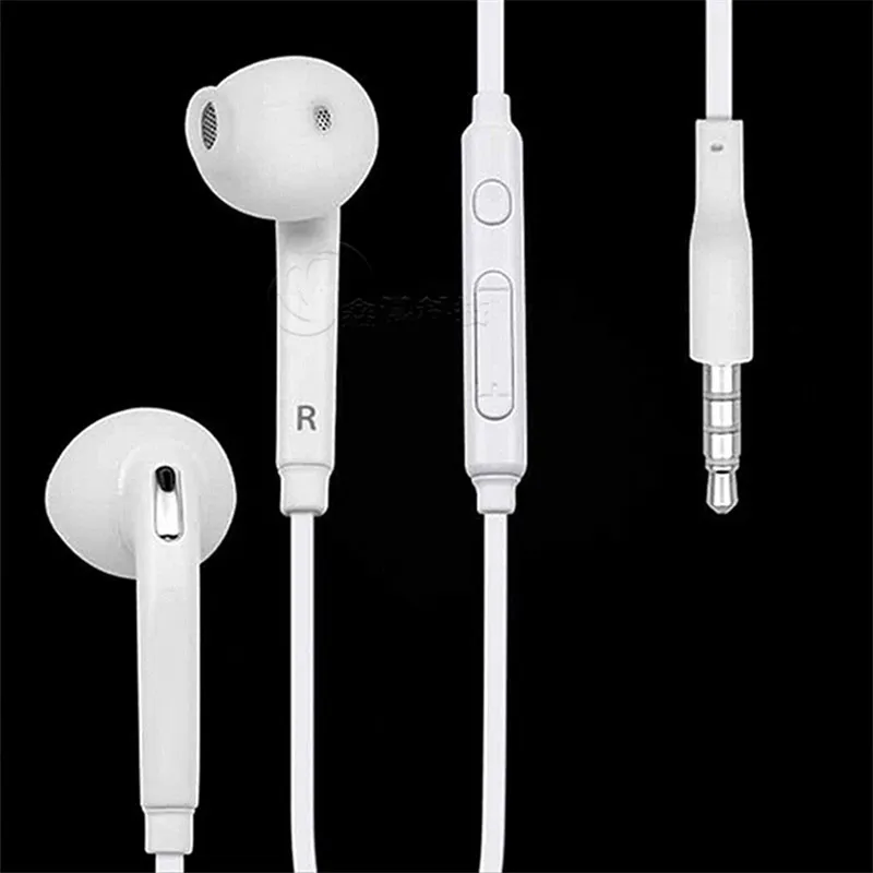 Fashion High Quality Earphones White Wired Stereo Earphones 3.5mm in Ear Headset with Mic for Cell Phone HTC Huawei Smart Phone Mp3 Earphone