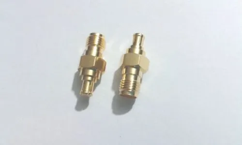 20st GOLD SMA Kvinnlig Jack till MCX Male Plug Straight Adapter Connector