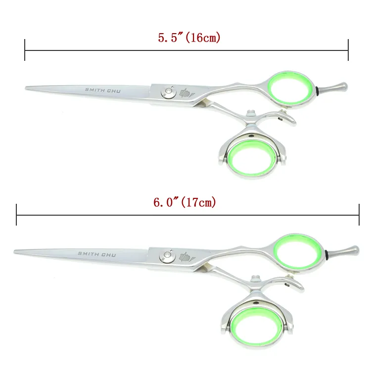 6.0inch 5.5inch Smith Chu JP440C切断はさみの間伐はさみのキットの髪のせん断360度の回転ハサミ、LZS0122