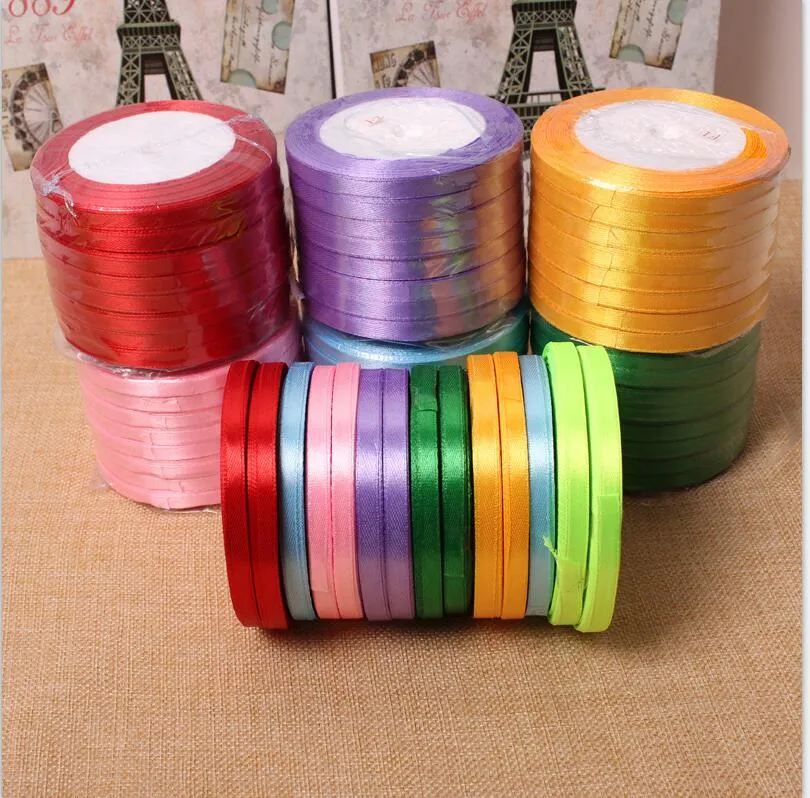 12 Pack Multicolor Satin Ribbons, 6mm X 22m Thin Ribbon For