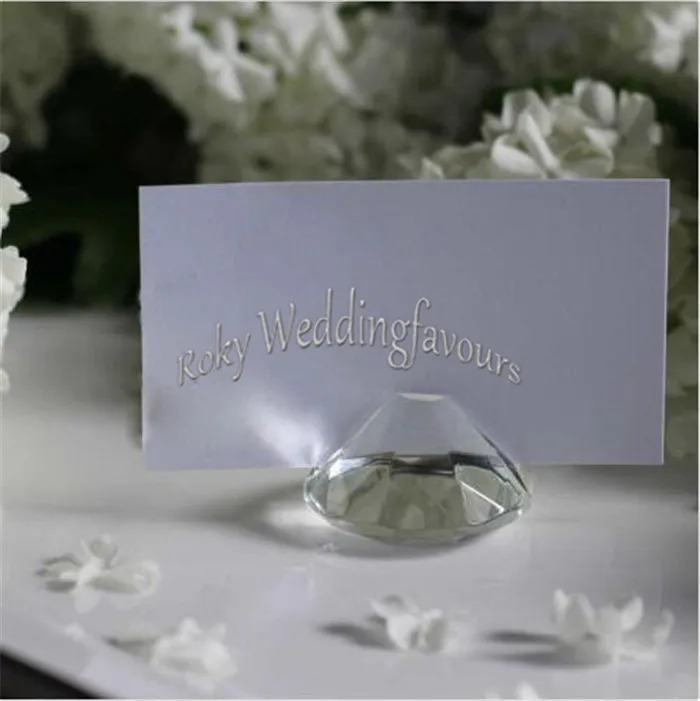 Crystal Diamond Place Card Holder Signature Wedding Decoration Gifts Party Table Number Holder