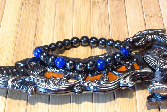 SN0132 New Arrivals Hematite Mens Bracelet Tribal lapis lazuli Bracelet Wholesale 