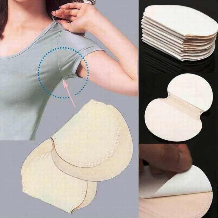 Armpit Pad Underarm Armpit Sweat Pads Stickers Sköld Guard Absorberande Engångsartiklar Svettkuddar Underarm 20st med Retail Box