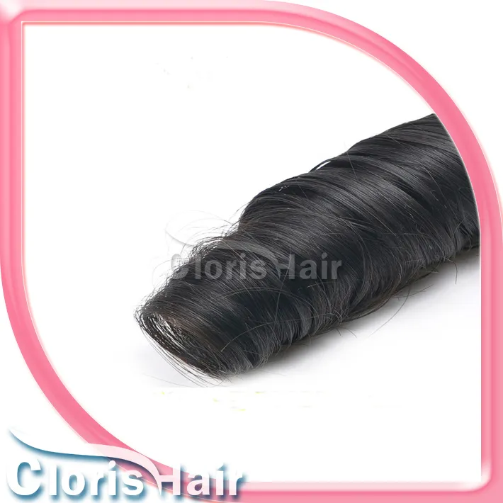 Utmärkt brasiliansk Virgin Spring Bouncy Curly Weft 3 st Aunty Funmi Spiral Curls Weave 100% Human Hair Extensions Natural Black