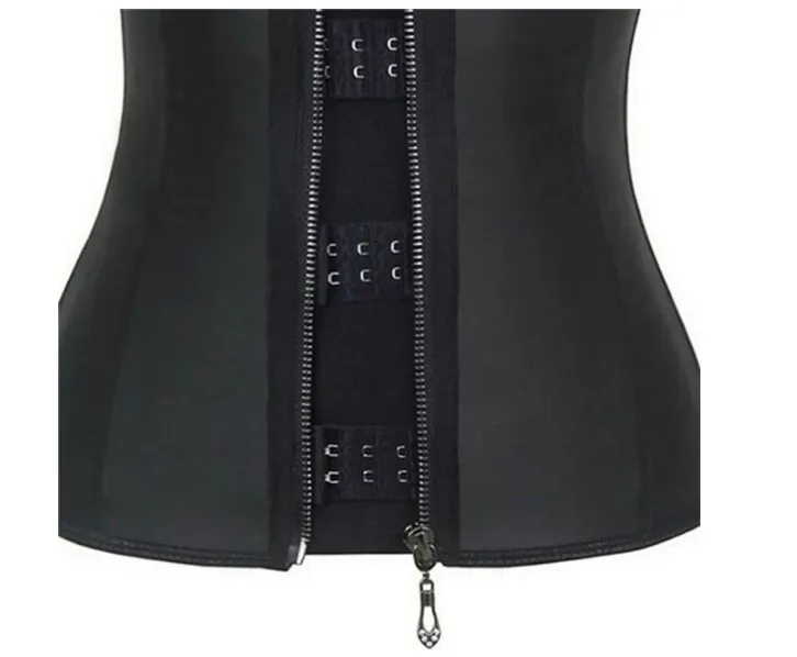 Zipper Hooks Guma Latex Waist Trener Pasek Seksowny Talia Talia Szkolenie Gorsety Underbust Talia Cincher Zip i Klip Shaper