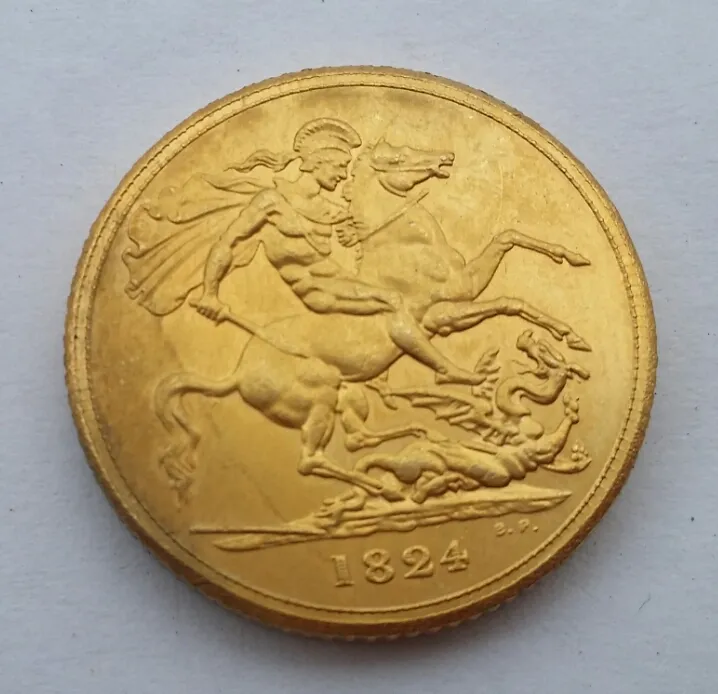 1824 EF Großbritannien George IV IIII Gold Full Sovereign Coin Promotion Günstiger Fabrikpreis Schöne Wohnaccessoires-Münzen