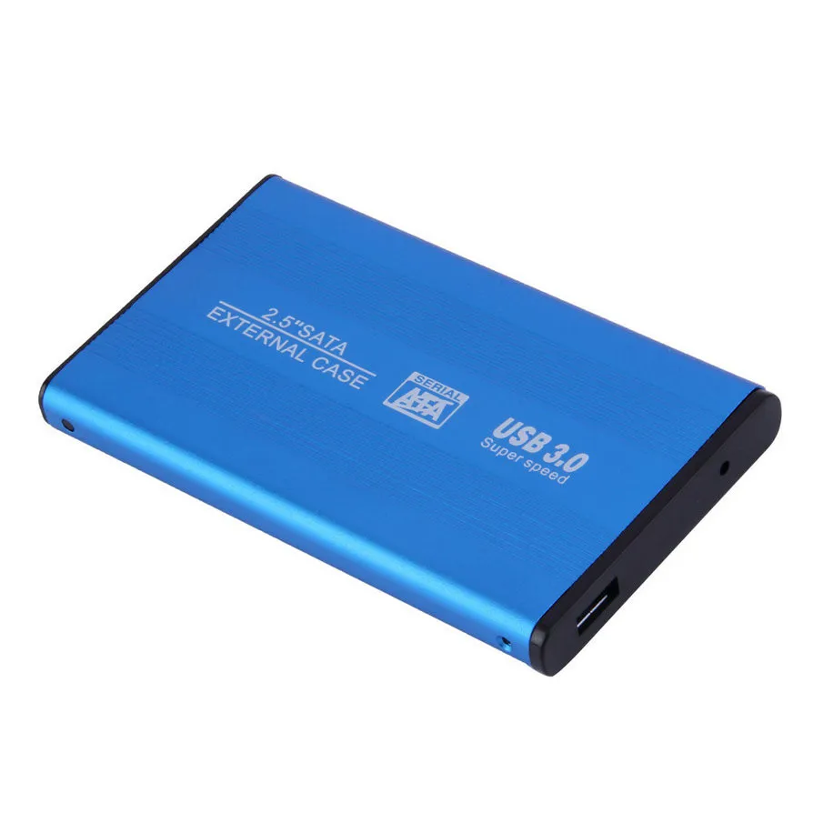 Blue/Black Super Speed USB 3.0 HDD Hard Drive External Enclosure 2.5 Inch SATA HDD Case Box Mobile Disk 2.5'' HD USB3.0