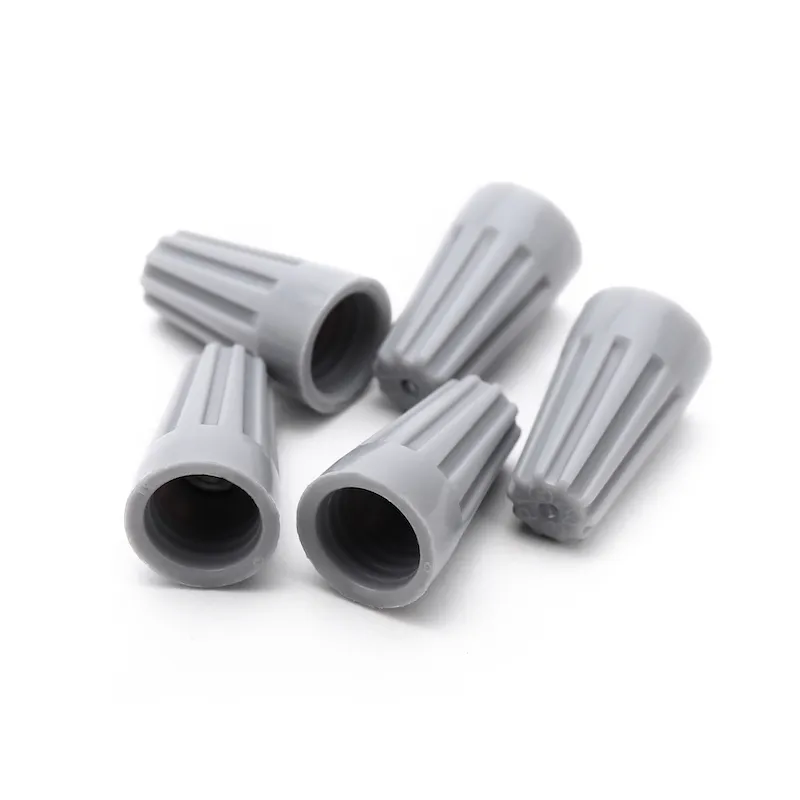 100PCS Electrical Wire Twist Nut Connector Terminals Cap Spring Insert Assortment P1 Gray/Grey Closed Terminal Lugs Press Line Cap