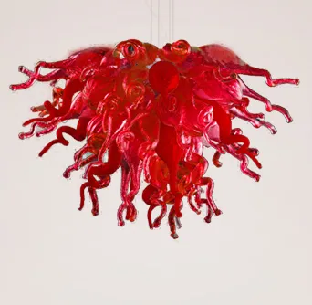 Pendant Lamps LR1097 Mouth Blown CE/UL Borosilicate Murano Red Glass Pendant-Light Art Chandeliers Small Home Light